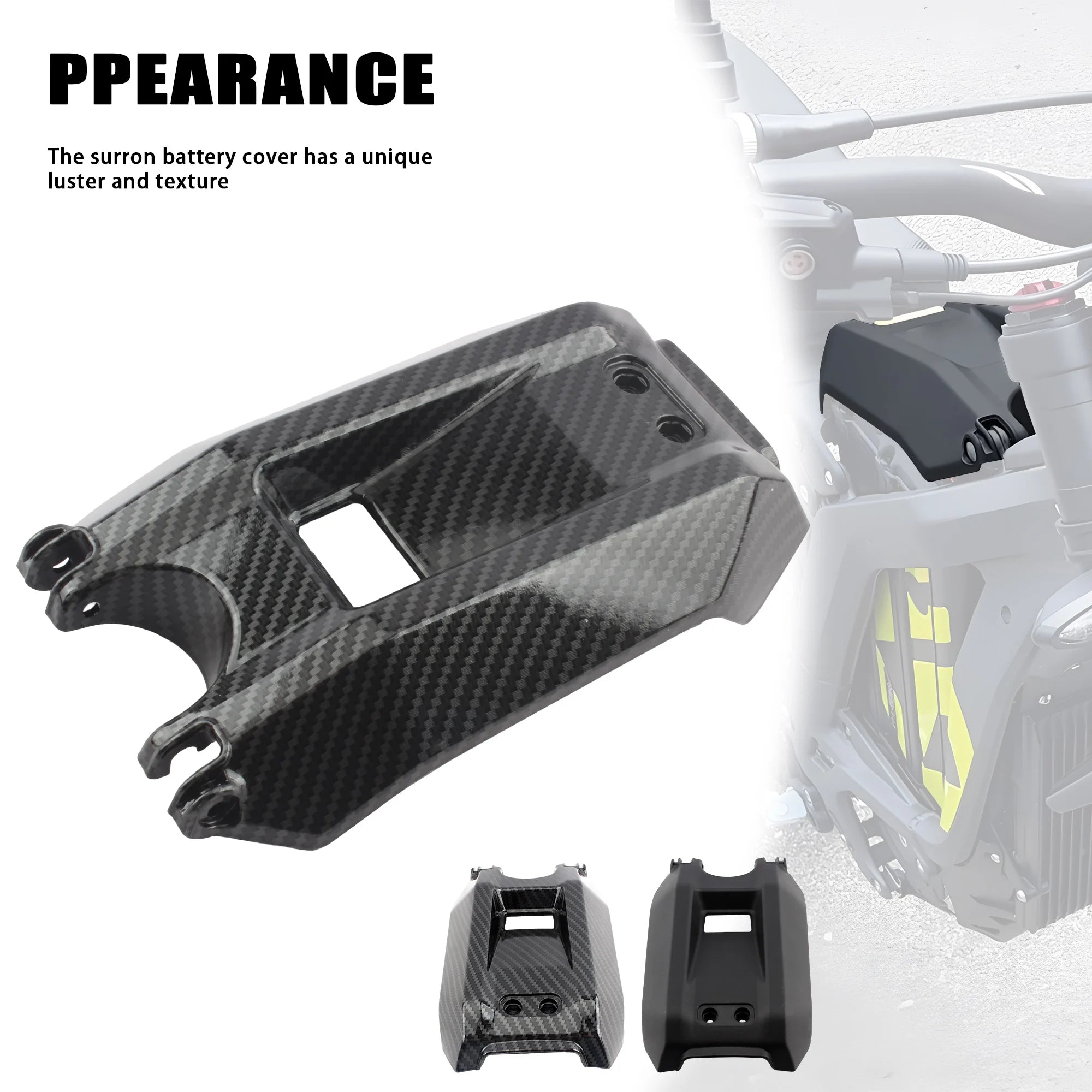 Electric Motorcycle Ebike Battery Cover Carbon Fiber Protection for SurRon Surron Light Bee S & Light Bee S X Modified Parts