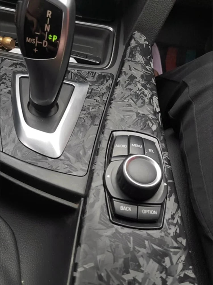 Black Forged Carbon Fiber Vinyl Wrap Cosmic Hex Carbon Car Wrapping Film For Interior & Exterior Vehicle Motorcycle