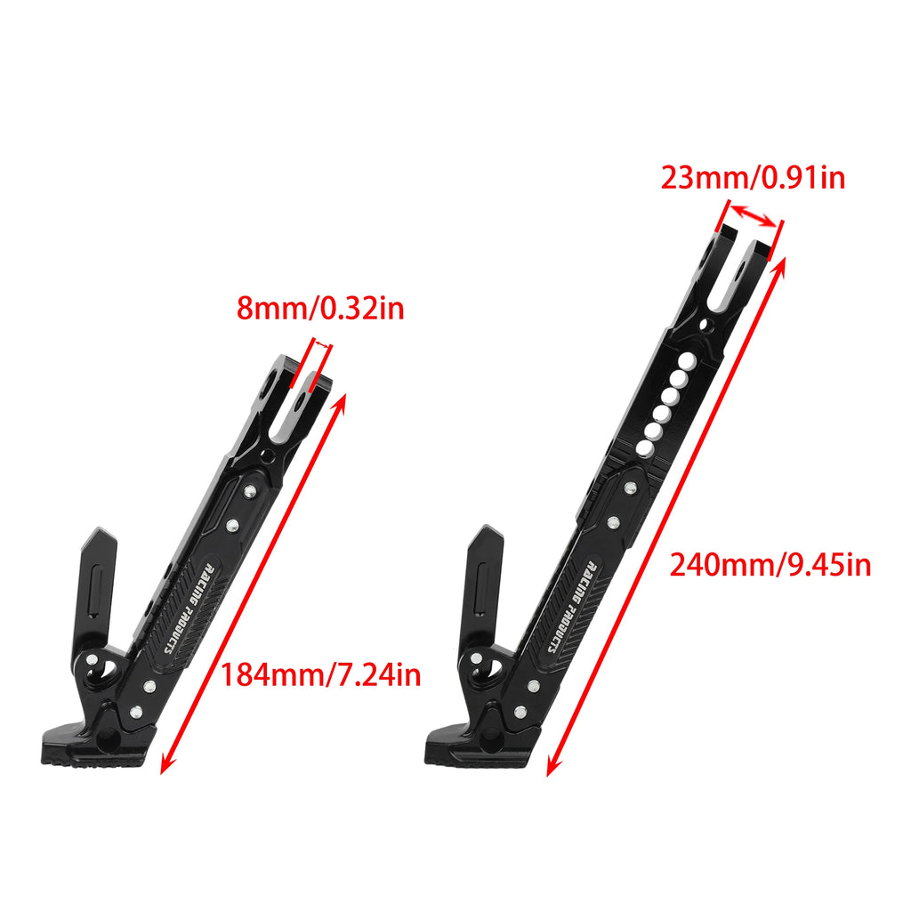 Universal Motorcycle Kickstand Telescopic Adjustable Metal Side Supports CNC Motorbike Scooters Parking Bracket Modified Parts