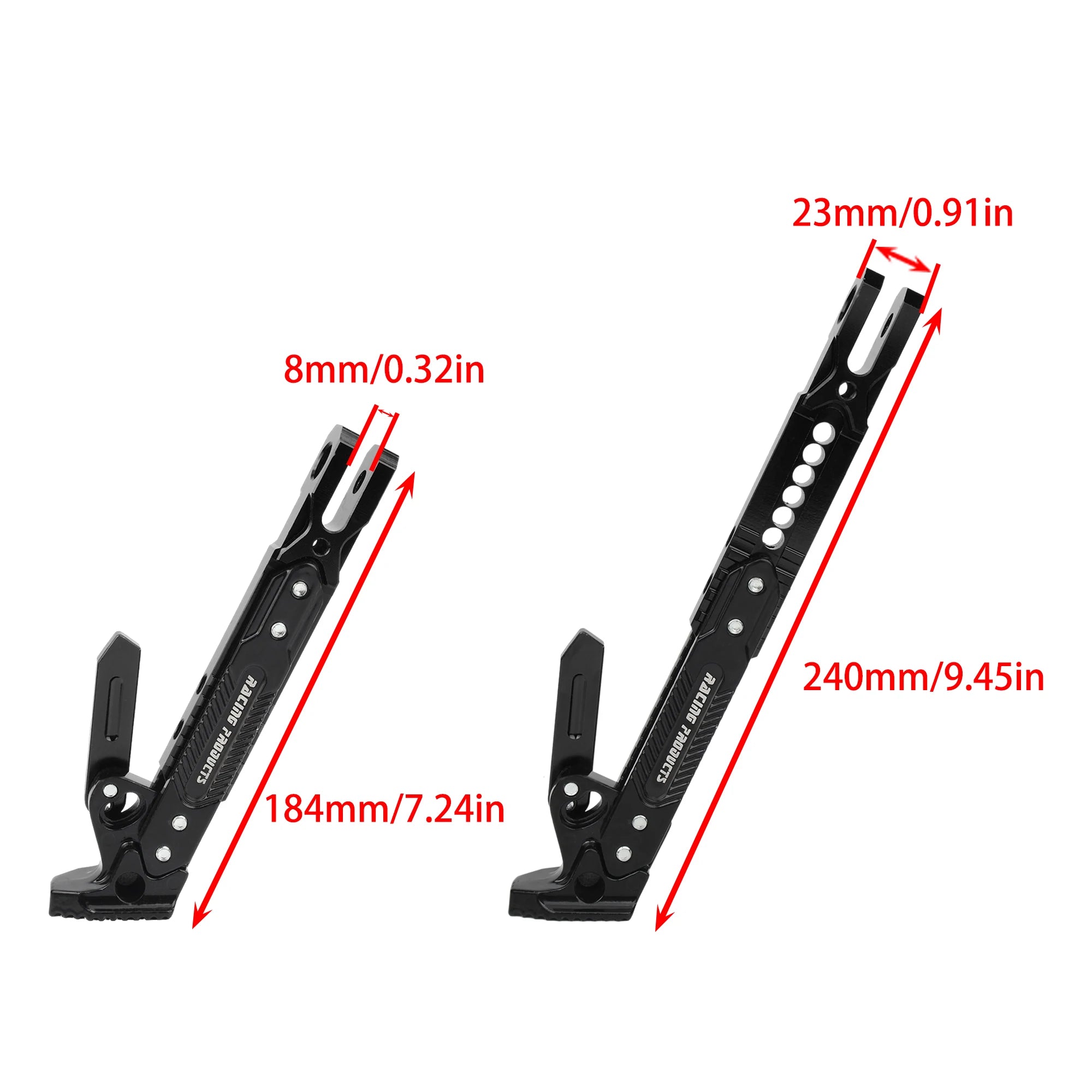 Universal Motorcycle Kickstand Telescopic Adjustable Metal Side Supports CNC Motorbike Scooters Parking Bracket Modified Parts