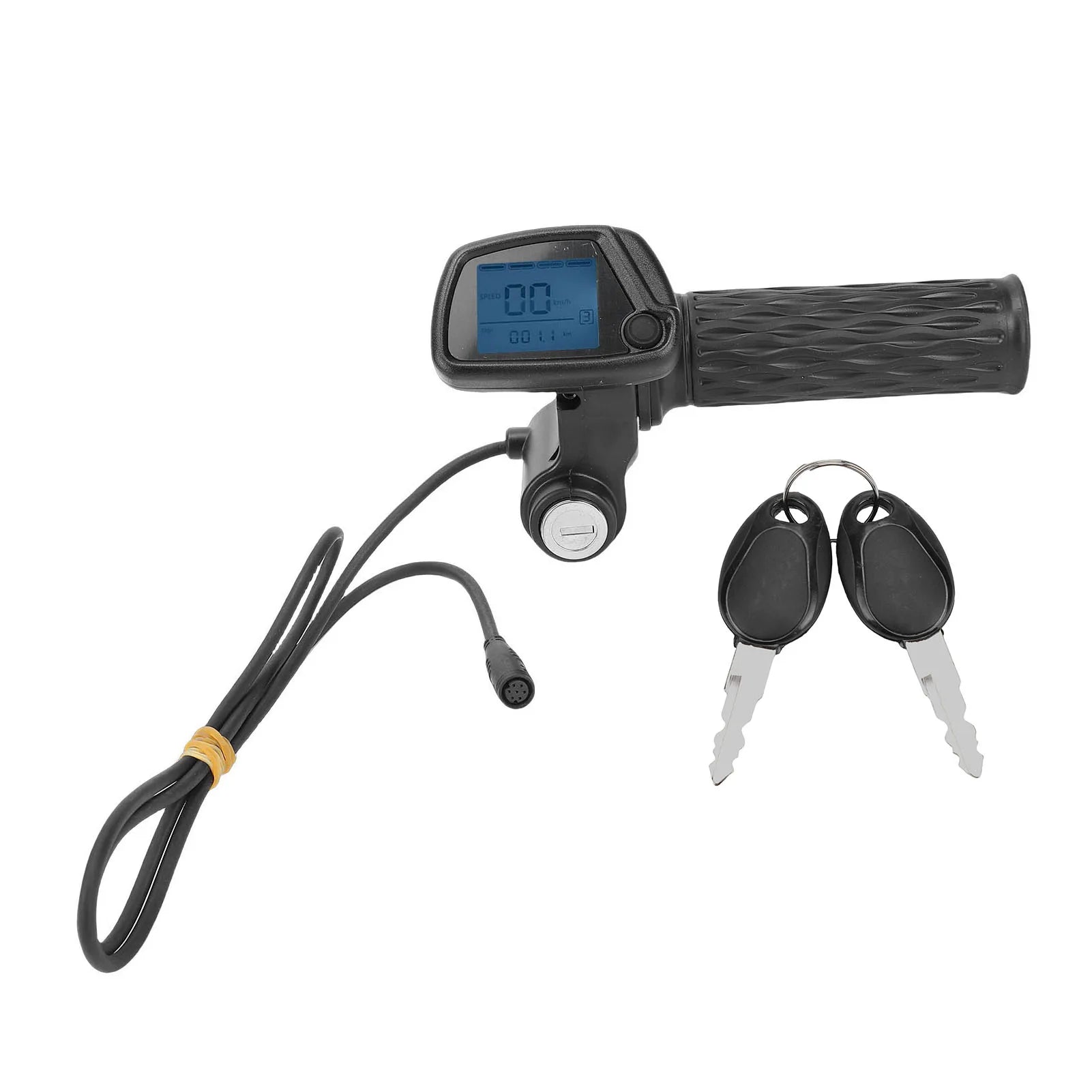 Throttle Integrated Display 48V Twist Throttle with LCD Display Replacement for Tuttio Soleil 01 Electric Dirt Bike