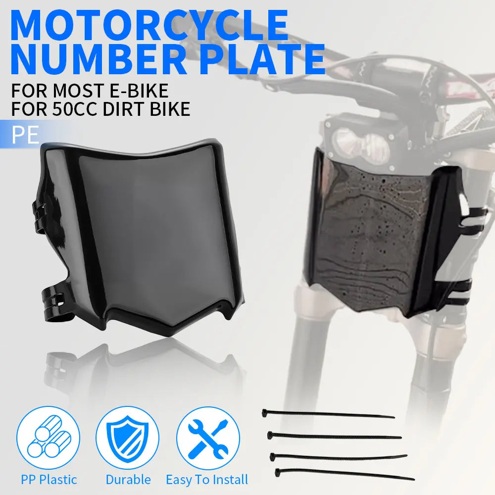 Motocuz Number Plate For Surron S X Motorcycle Accessories Front License Plate For Stark Varg Talaria Sting Q20 Electric Dirt E-Bike