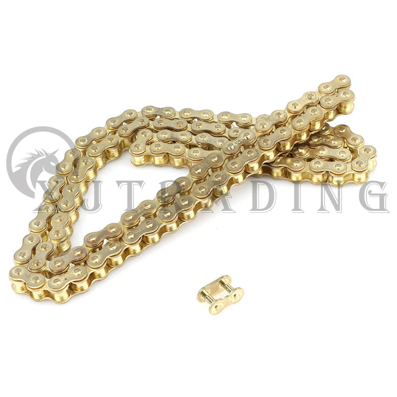 420 Chains Gold 102L/104L/108L/126L/132L/140L links chain For 50cc-150cc dirt bike/pit bike CRF 50 70 SSR Pit Dirt Bike