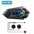 Y12 Pro Motorcycle Helmet Bluetooth Headset Intercom  Voice Assistant Mixing Music Sharing Distance 500M IP56 Waterproo