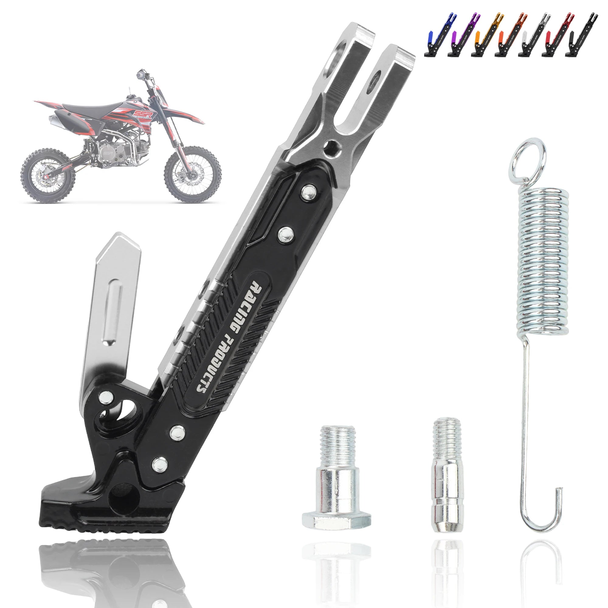 Universal Motorcycle Kickstand Telescopic Adjustable Metal Side Supports CNC Motorbike Scooters Parking Bracket Modified Parts