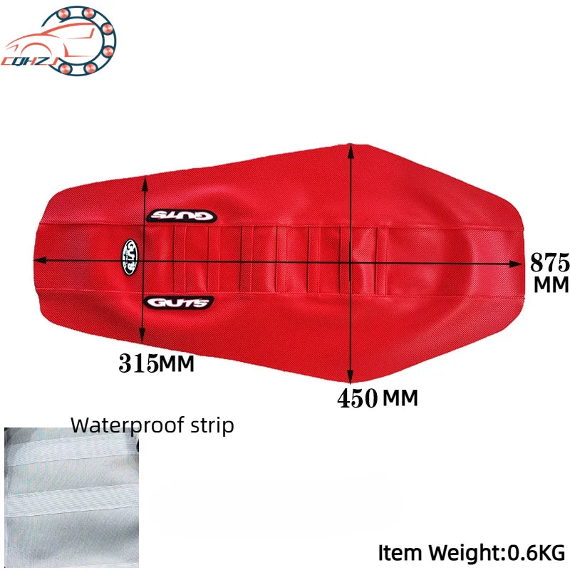 Universal Off-road guts Motocross Ribbed Gripper Seat Cover Waterproof Antislip For SXF EXC KXF CRF YZF WR TC TE Emotos e-bikes