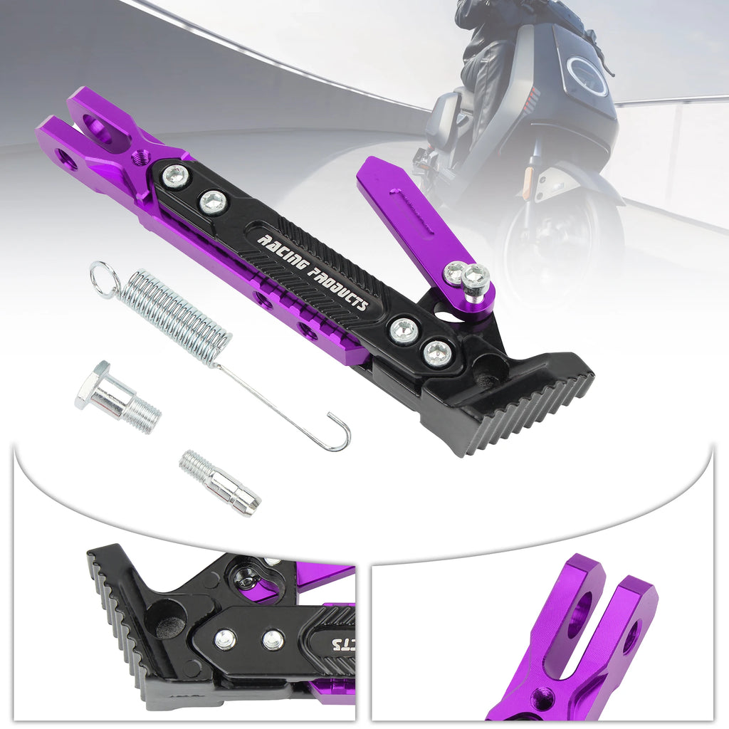 Universal Motorcycle Kickstand Telescopic Adjustable Metal Side Supports CNC Motorbike Scooters Parking Bracket Modified Parts