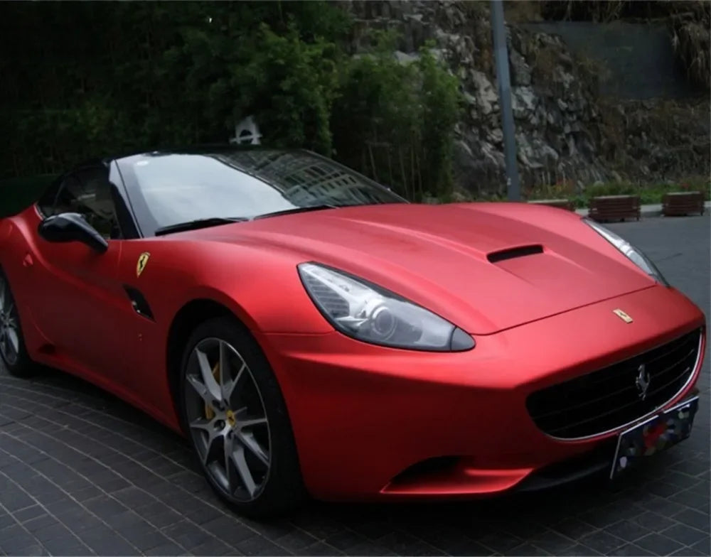 11 Colors Red Blue Gold Green Purple Matte Satin Chrome Vinyl Wrap Film Sticker Decal Bubble Free Car Wrapping Film